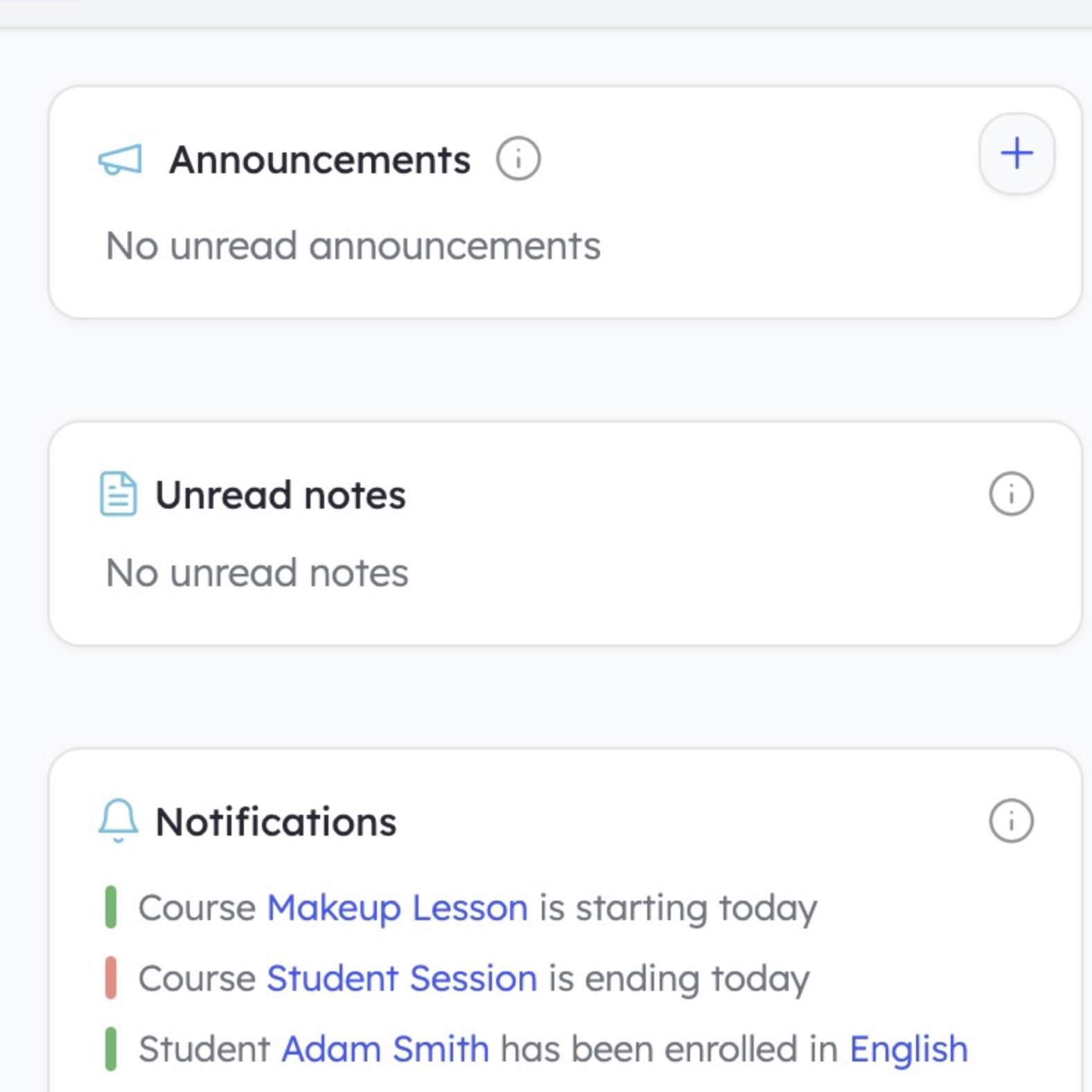 Teacher receiving a schedule update on a mobile device.