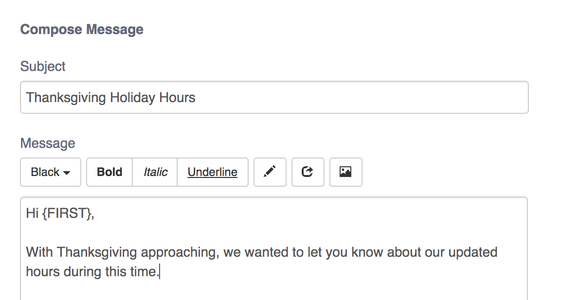 Teachworks communication interface screenshot