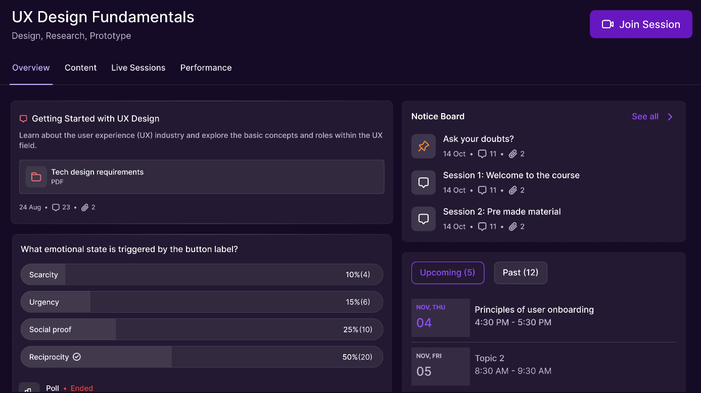 Wise LMS with engagement tools