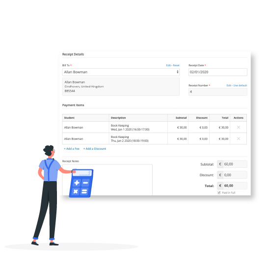 Automated billing calculation for student fees